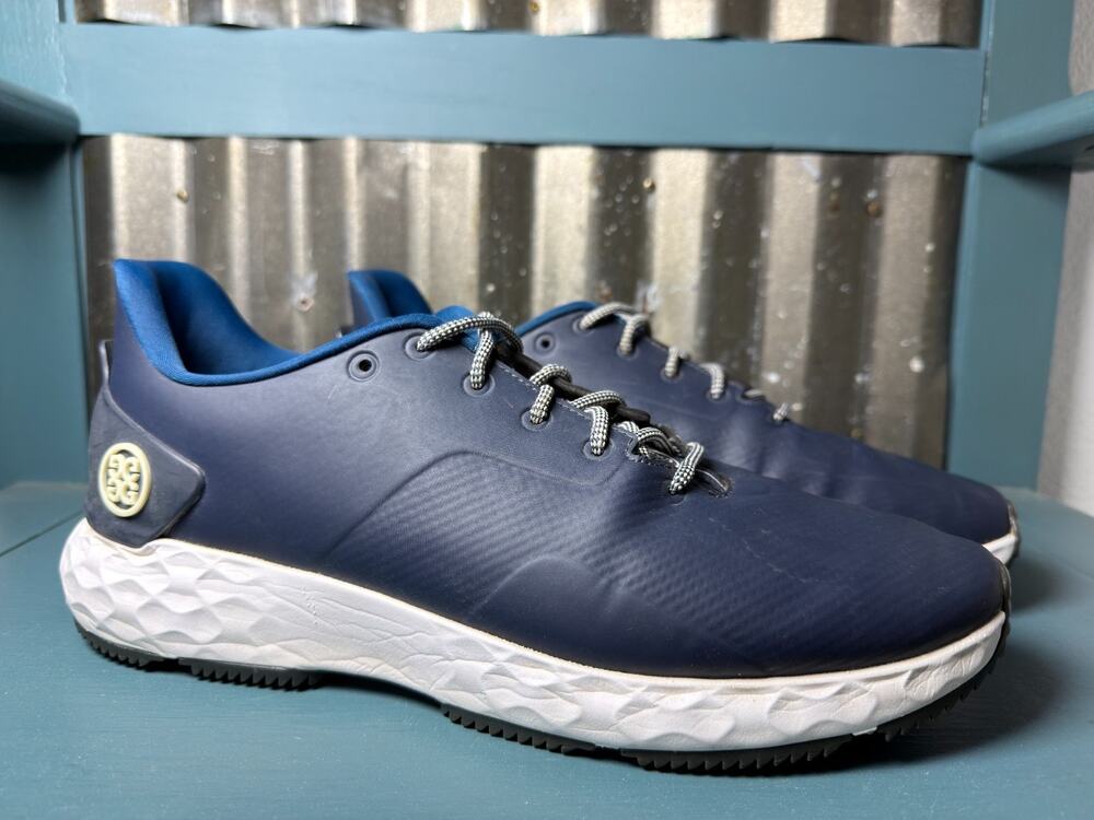 G/FORE MG4+ Spikeless Golf Shoes Twilight Navy Blue Mens US 11 Pray For Birdies
